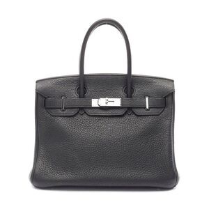 Hermes Birkin 30 Leather Handbag Black
